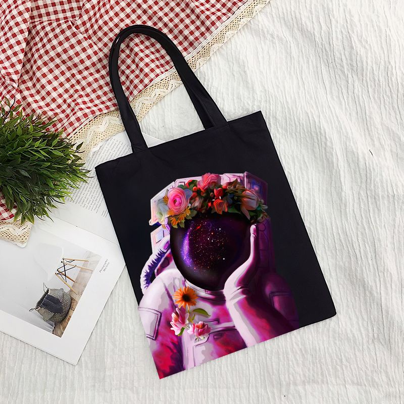 Túi tote vải canvas phi hành gia mộng mơ