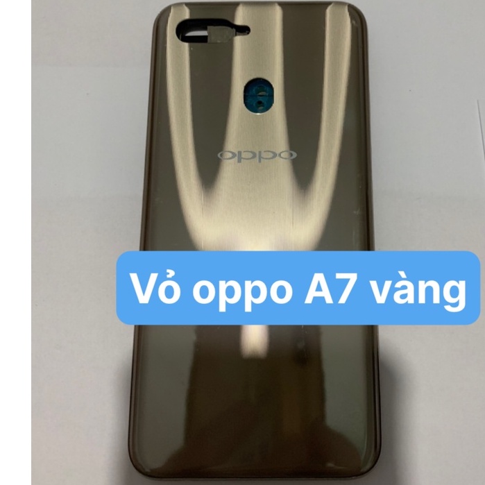 Bộ vỏ zin new Oppo A7 (nắp lưng, khung sườn màn hình, cụm kính camera, nút nguồn, nút volume)