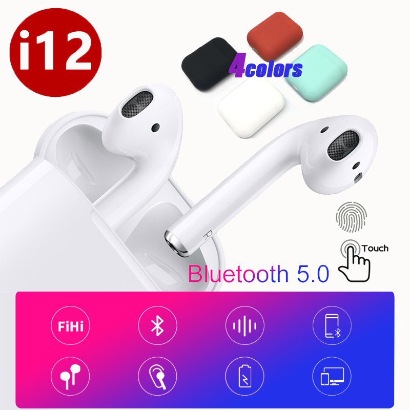 [FREESHIP] Tai nghe Bluetooth I12s công nghệ 5.0 bảo hành 6 tháng