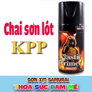 KPP Chai sơn xịt xe máy Samurai KPP _ Chất xử lý lót nhựa nhám, mủ đen