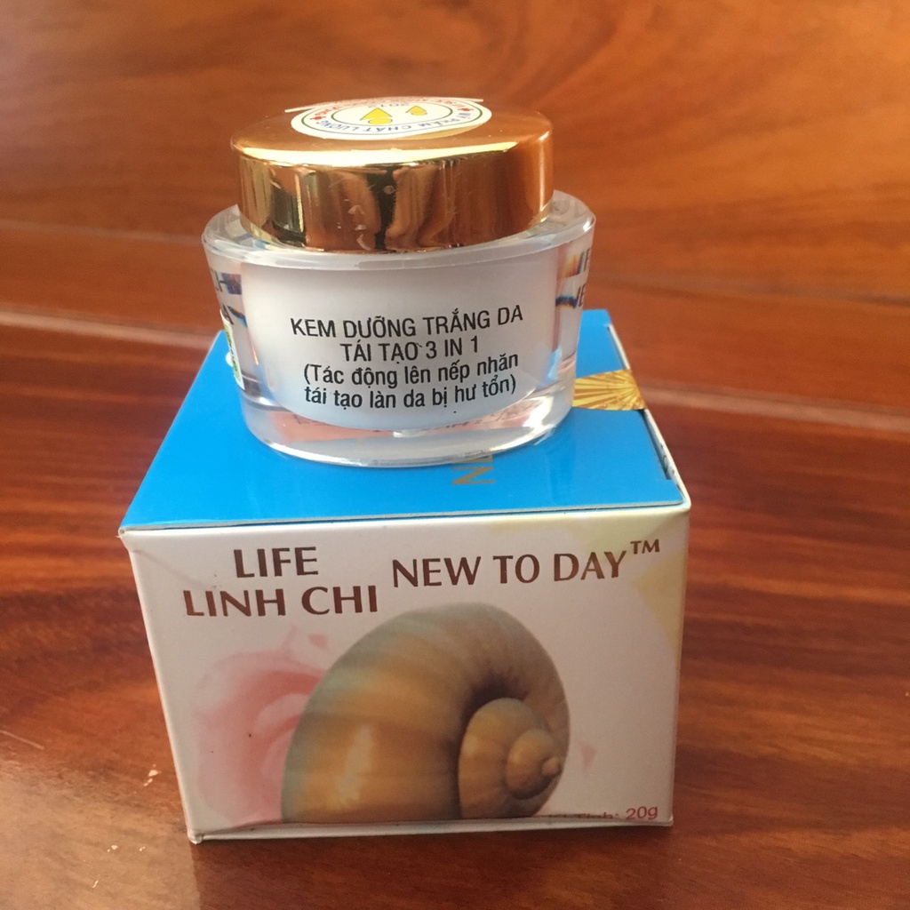 Kem dưỡng trắng da mặt tái tạo 3 in 1 New Today linh chi 20g