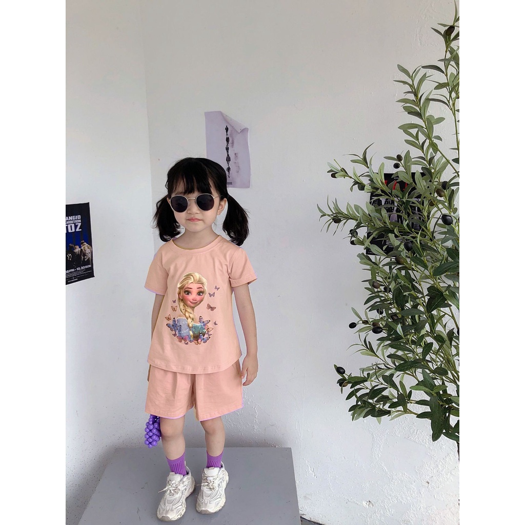 Đồ bộ bé gái hoạt hình AM875 - đồ bộ cho bé gái từ sơ sinh đến 18kg