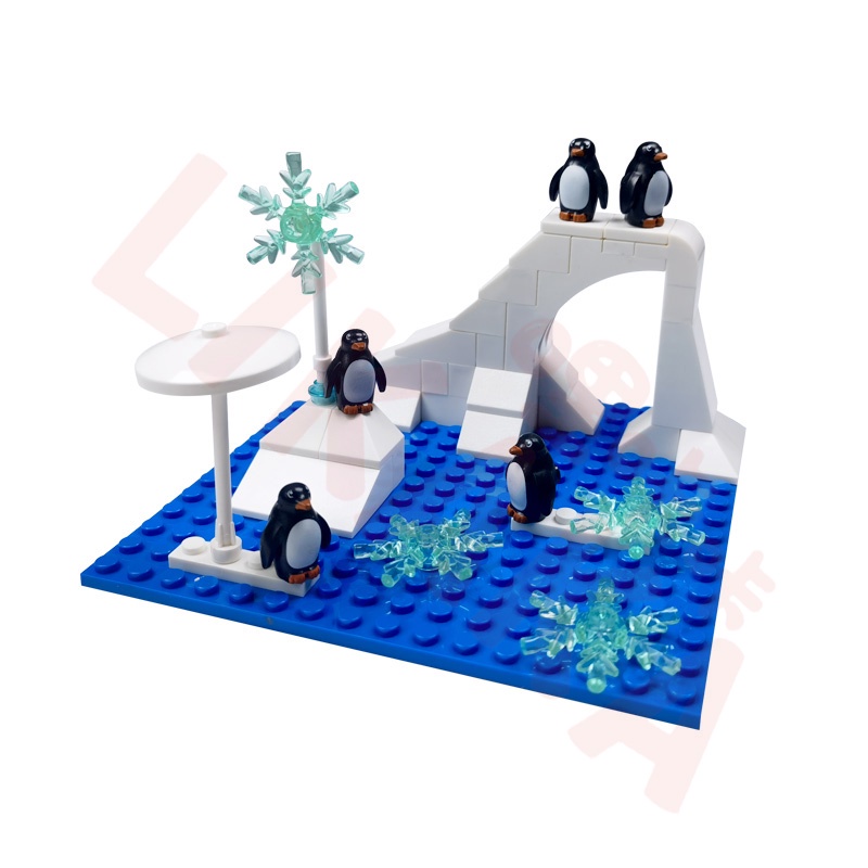 Moc Khối Đồ Chơi LEGO Lắp Ráp Mô Hình Sinh Vật Biển / Cá Heo / Gấu Bắc Cực / Chim Cánh Cụt / Rùa Cho Bé
