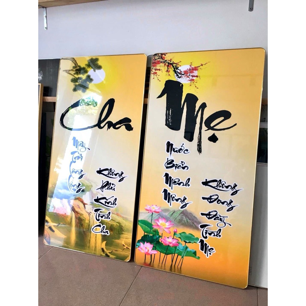 Tranh thư pháp, gia đình thầy cô ý nghĩa và đẹp