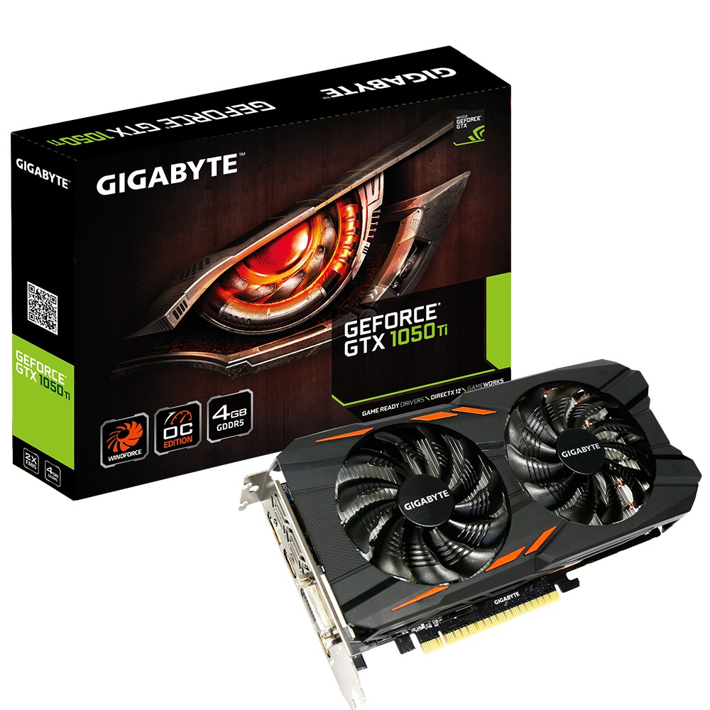 VGA GIGABYTE GTX 1050Ti WindForce X2 OC like new