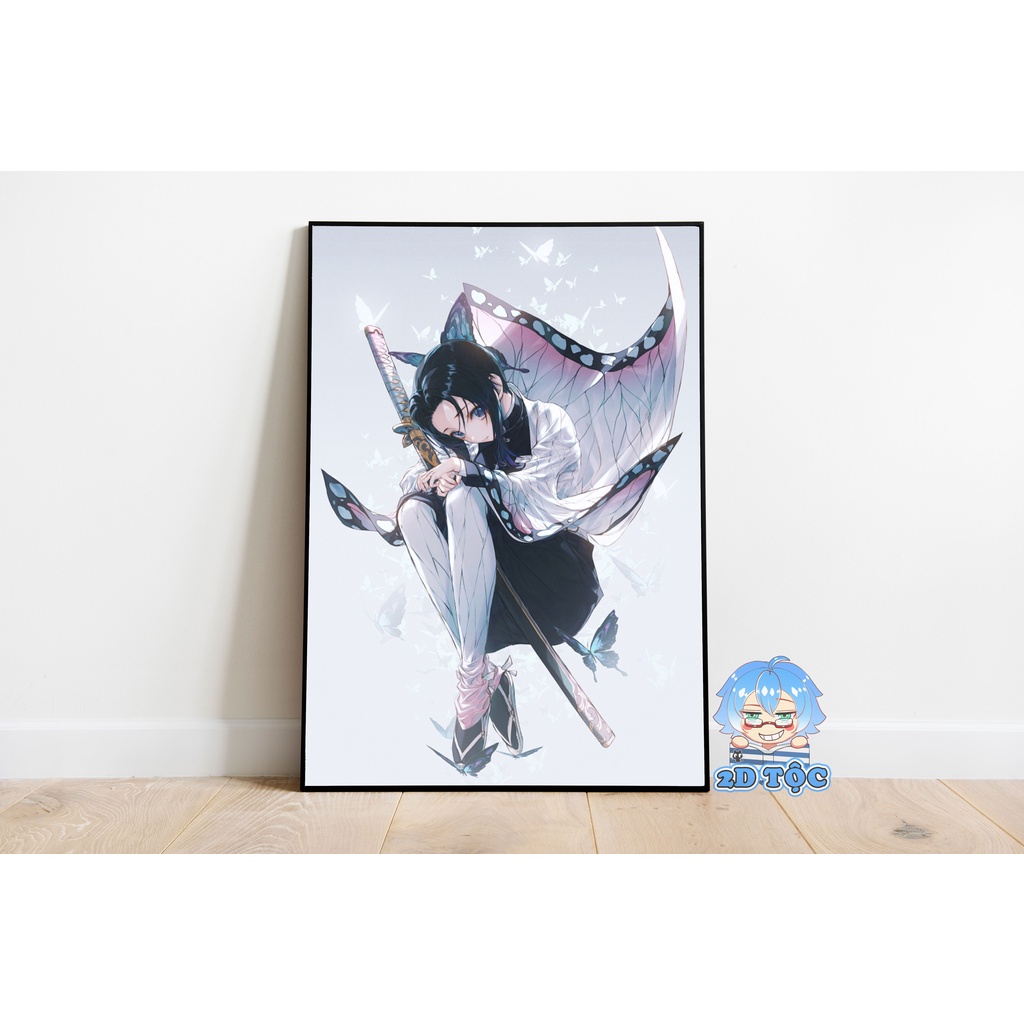 Tranh poster A3 Kochou Shinobu  (1) Anime Manga Kimetsu No Yaiba chất liệu giấy cao cấp - 2D Tộc Shop
