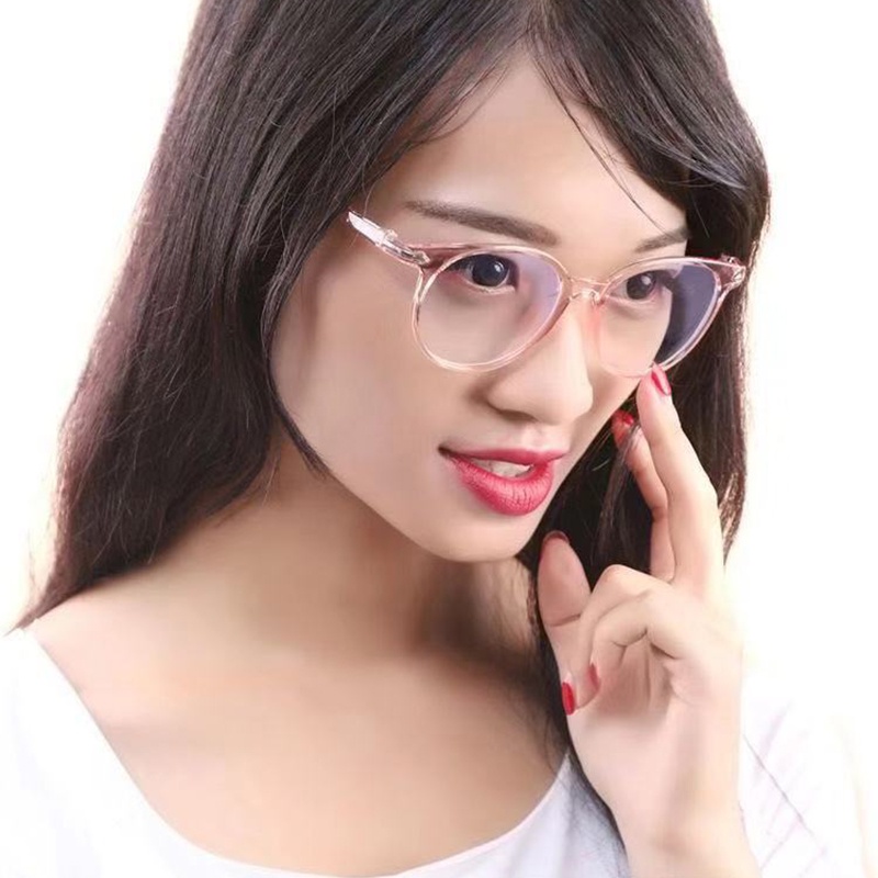Mắt Kính Gọng Tròn Trong Suốt Chống Ánh Sáng Xanh Thời Trang Phong Cách Hàn Quốc Cho Nam Và Nữ