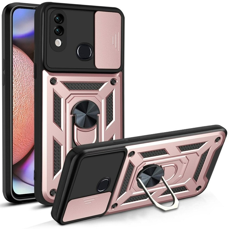 Ốp Điện Thoại Có Vòng Đỡ Nam Châm Bảo Vệ Camera Cho Samsung Galaxy A03s A02s A30 A20S A11 A10S A12