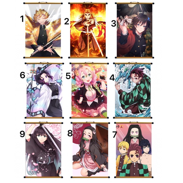 Ảnh anime kimetsu no yaiba, tranh treo tường kimetsu no yaiba