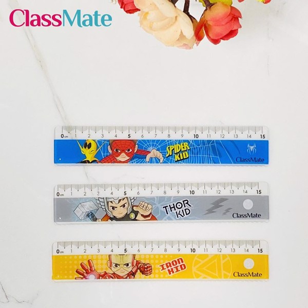 Thước kẻ Classmate 15cm RL03-SK  dòng kẻ trên thước đậm rõ ràng và không bị mờ vạch Có nhiều màu đa dạng