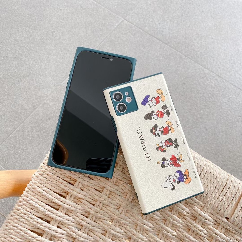 Disney Ốp Điện Thoại Chống Va Đập In Hình Chuột Mickey Minnie Cho Iphone 11 12 Pro Xs Max Xr I8 I7