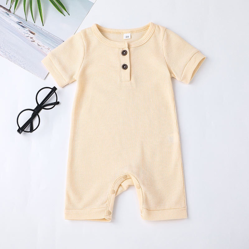 Áo Liền Quần Tay Ngắn Nhiều Màu Sắc Dành Cho Bé Trai Và Bé Gái Sơ Sinh 0-18 Tháng