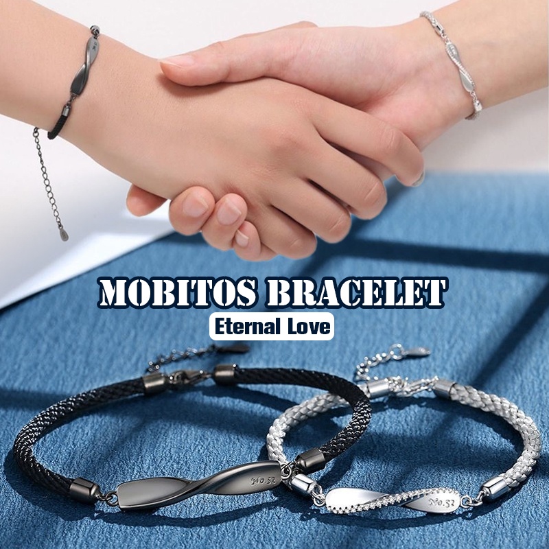 Vòng tay cặp đôi Mobius Vòng tay bện Vòng tay nam nữ Quà tặng ngày lễ tình nhân