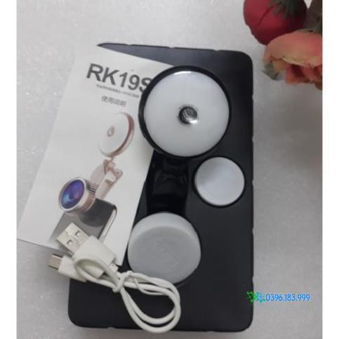 Ống lens RK19S hỗ trợ Selfie Cho điện thoại tích hợp đèn led 8 bóng | BigBuy360 - bigbuy360.vn
