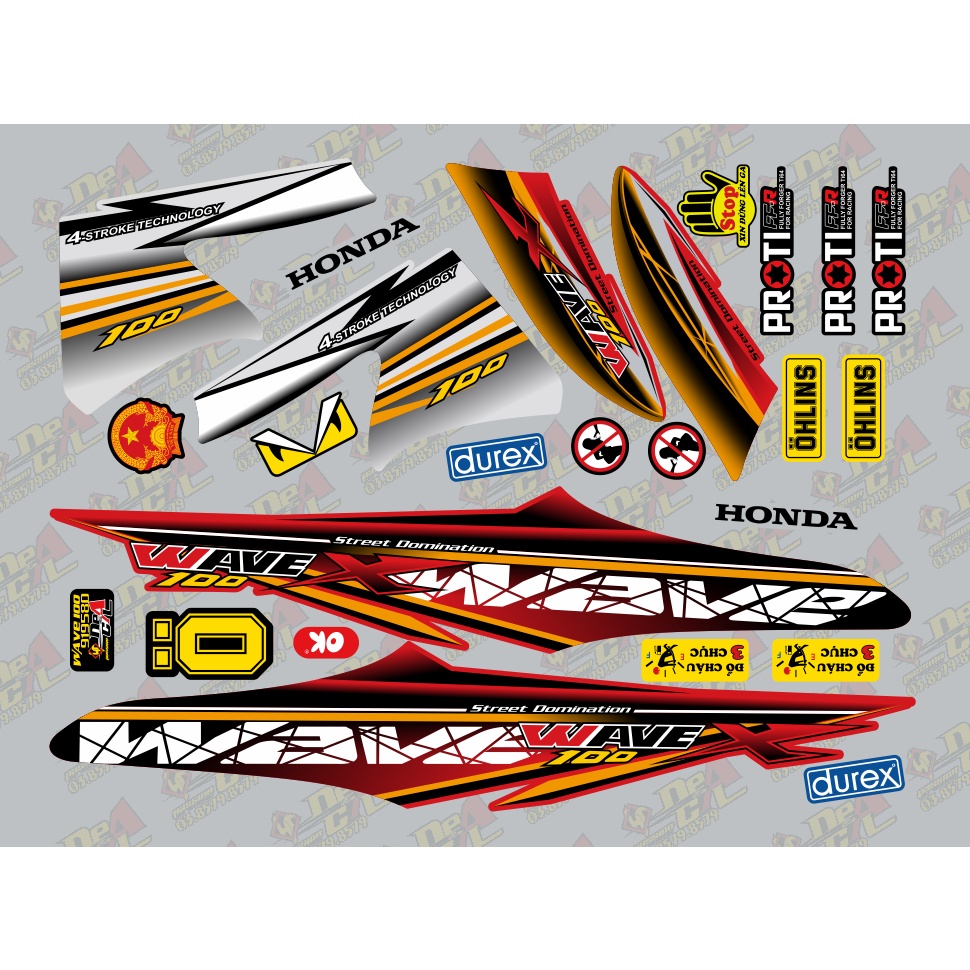 Tem rời Wave a 50 - 100 cc Đời 2006-2016 Mẫu wave X 919580