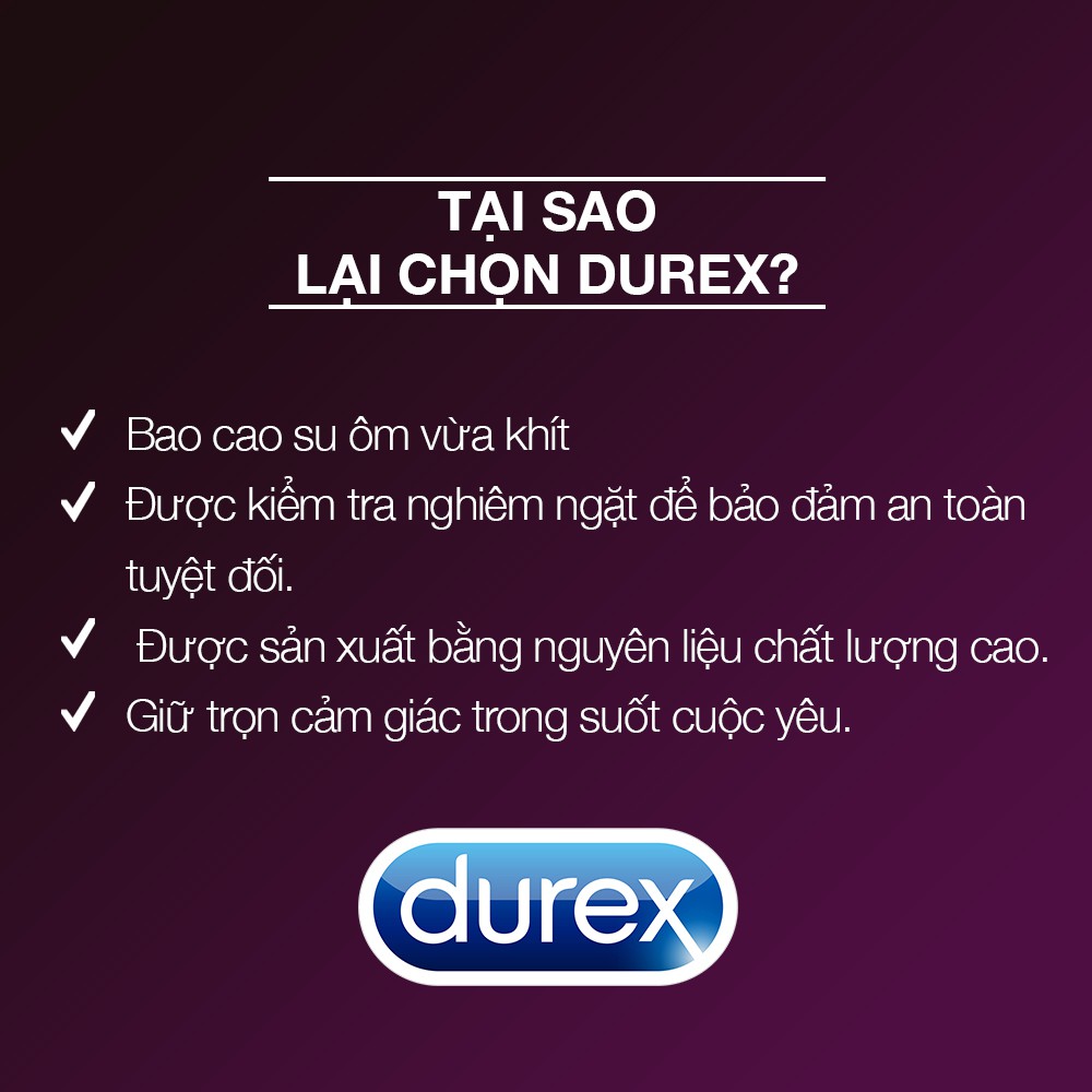 Bao cao su Durex Performa 3 bao - Chống xuất tinh sớm ,kéo dài thời gian quan hệ