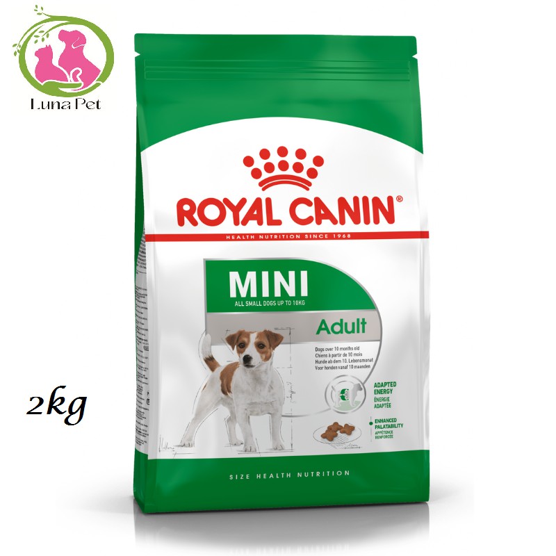 ROYAL CANIN mini adult - túi hãng 2kg -Thức ăn hạt/ đồ ăn khô cao cấp cho giống chó nhỏ trên 10 tháng tuổi