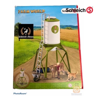 Mô hình động vật , đồ chơi con vật Schleich chính hãng Set Bộ thùng chứa thức ăn , bò và chó 41429 - Schleich House