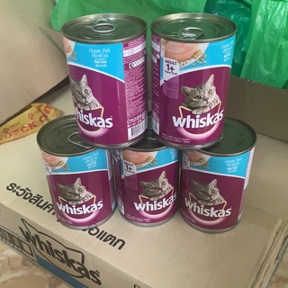 Combo 5 lon Pate whiskas cho mèo cá biển lon 400g