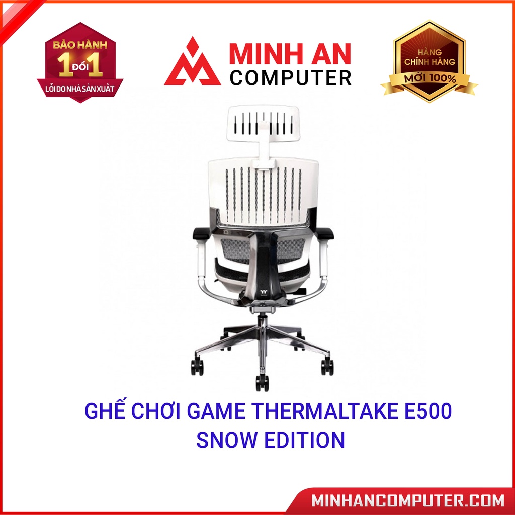 Ghế chơi game Thermaltake E500 Snow edition (Màu trắng)