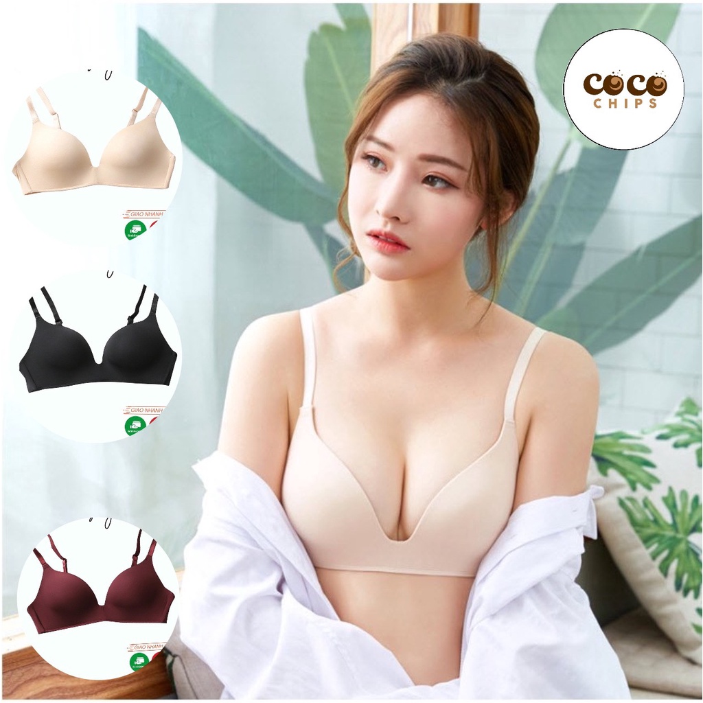 Áo Ngực Nữ Không Gọng Mút Mỏng, Áo Ngực Su Đúc Xuất Nhật Form Dáng Đẹp | PVN494