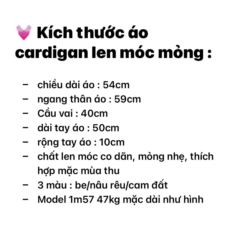 Áo cardigan len dệt mỏng cài cúc (ảnh thật shop chụp kèm video)