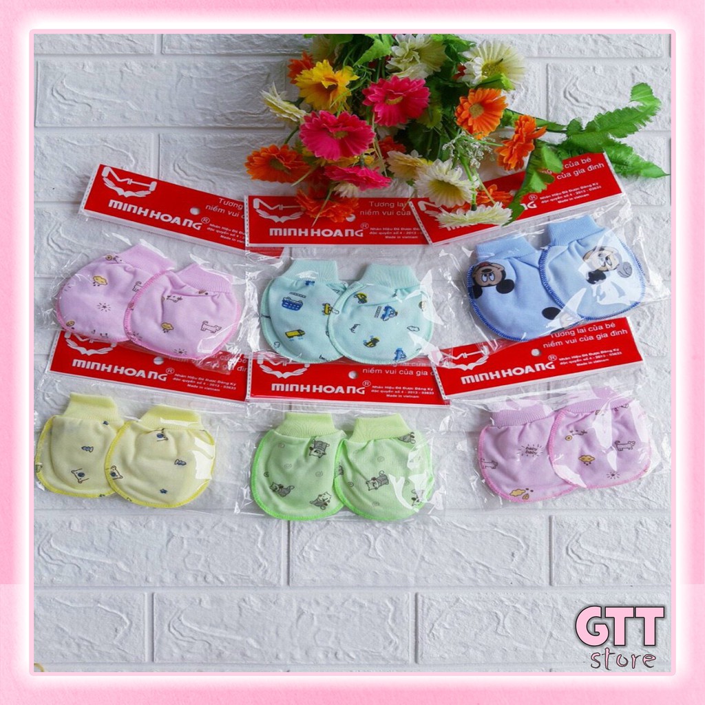 Bao tay chân bo chun cotton cao cấp cho bé sơ sinh mềm mịn thoáng mát dùng bốn mùa quanh năm BTC04