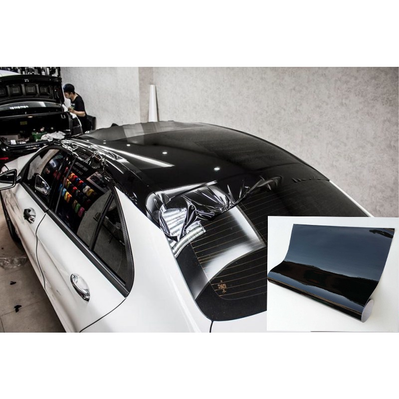 Cuộn decal đề can decan đen bóng dán trang trí ô tô xe máy, điện thoại- 100cmx 120cm