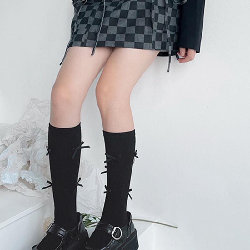 Youyo Vớ Lửng Kẻ Sọc / Nơ Nhiều Màu Sắc Phong Cách Harajuku Lolita Hàn Quốc Ngọt Ngào Cho Nữ