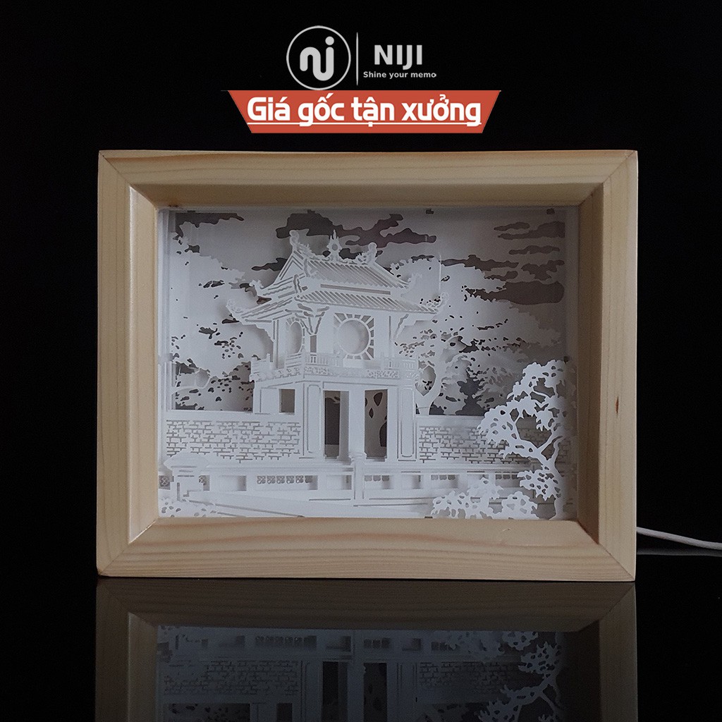 Tranh đèn 3D, di tích Hà Nội, Văn Miếu, Khuê Văn Các sản xuất thủ công – chính hãng 𝑵𝑰𝑱𝑰 𝑮𝒊𝒇𝒕