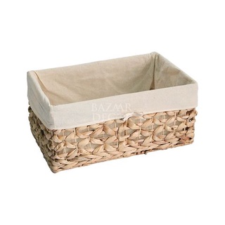 Giỏ lục bình hoa thị có vải lót 25x40x18cm