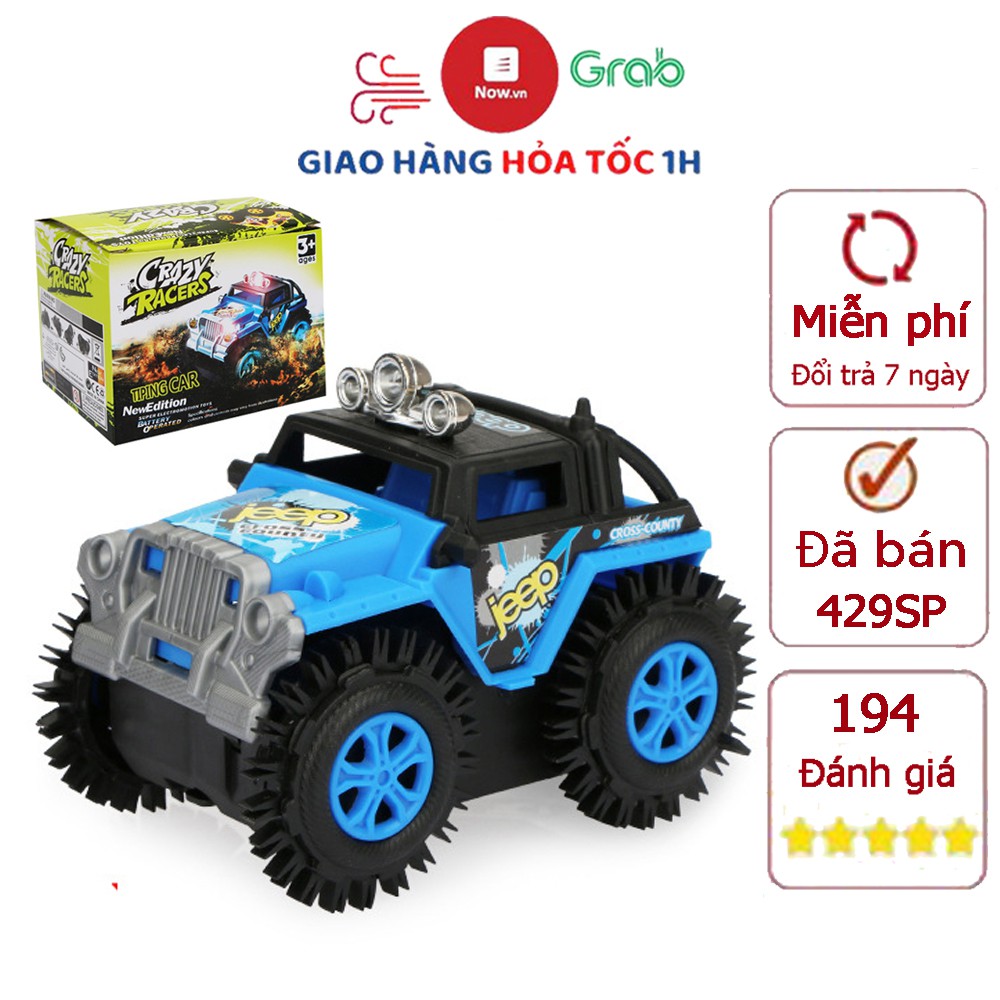 Xe Jeep đồ chơi cho bé, chạy pin nhựa ABS an toàn cho bé, chi tiêt sắc sảo (màu xanh nước biển - chưa kèm pin)