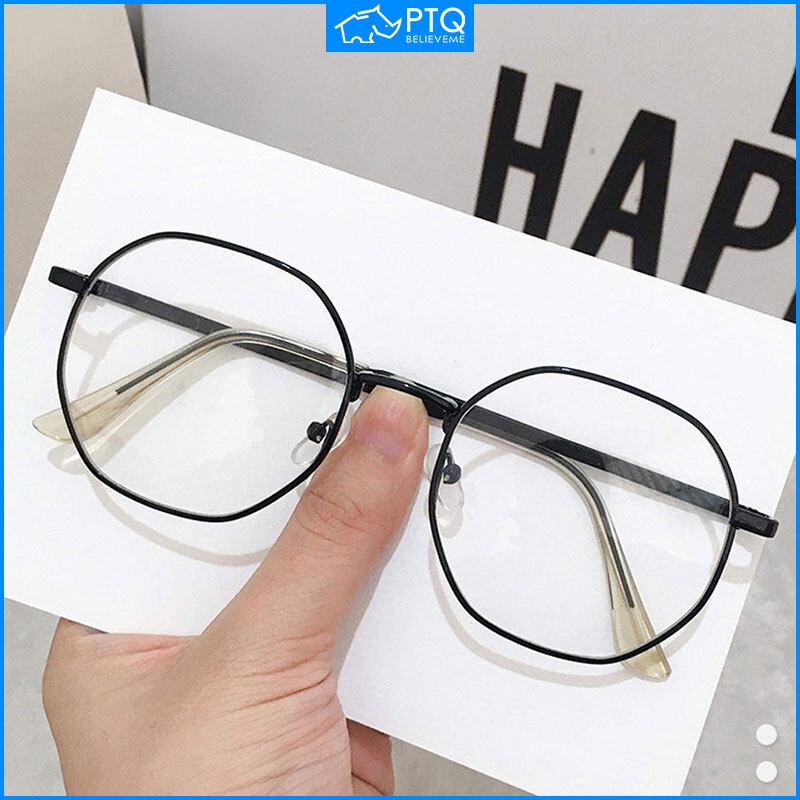 Mắt Kính Gọng Kim Loại Tròng 0~600 Độ Chống Ánh Sáng Xanh Cho Nam Và Nữ