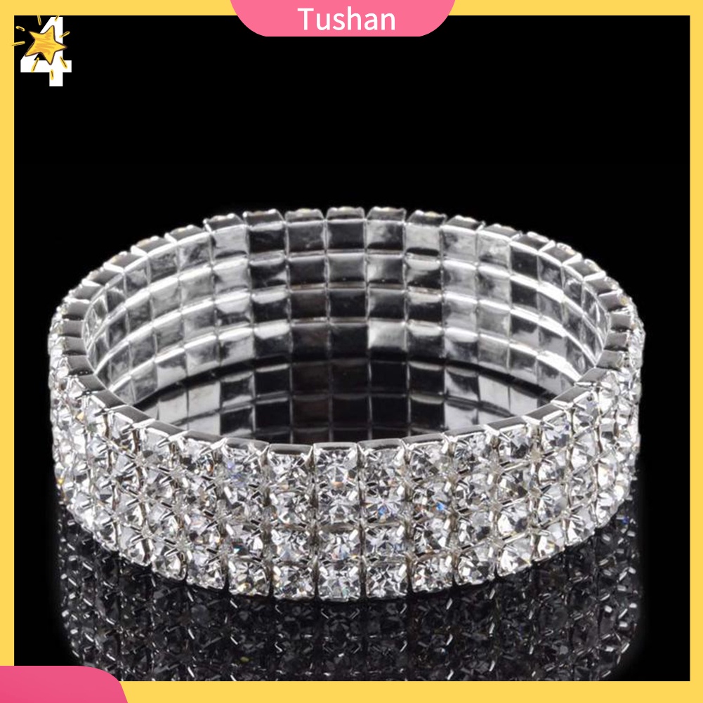 Vòng tay co giãn đính đá thời trang cho nữ