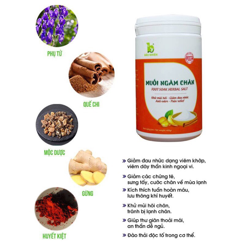 MUỐI NGÂM CHÂN BẢO NHIÊN 400G