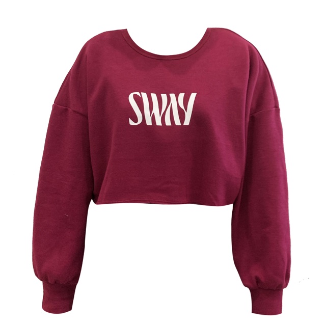 Áo nỉ crop in SWAY | BigBuy360 - bigbuy360.vn