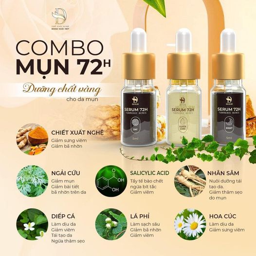 Bộ Serum Giảm Mụn Thâm Rỗ 72h Turmeric Acnes - Công dụng 7 trong 1 hiệu quả sau 3 ngày