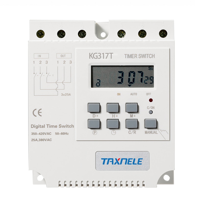Công Tắc Hẹn Giờ 16 Chế Độ Kg317 T 380V / 25A / 16A