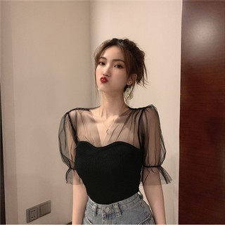 THỜI TRANG HÀN QUỐC ÁO KIỂU CỔ LƯỚI