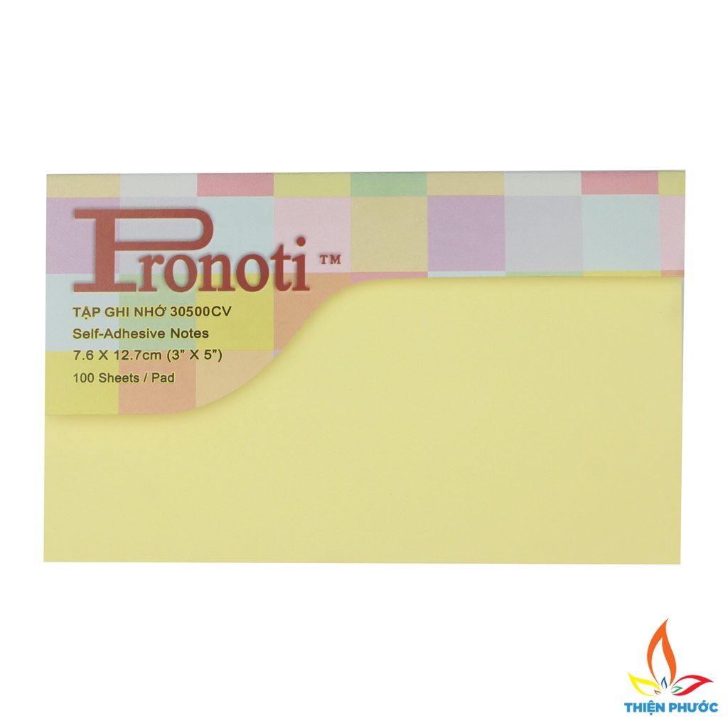 Giấy Note ghi chú vàng Pronoti 2x3mm 100 tờ 1 xấp SUKADO GNP08