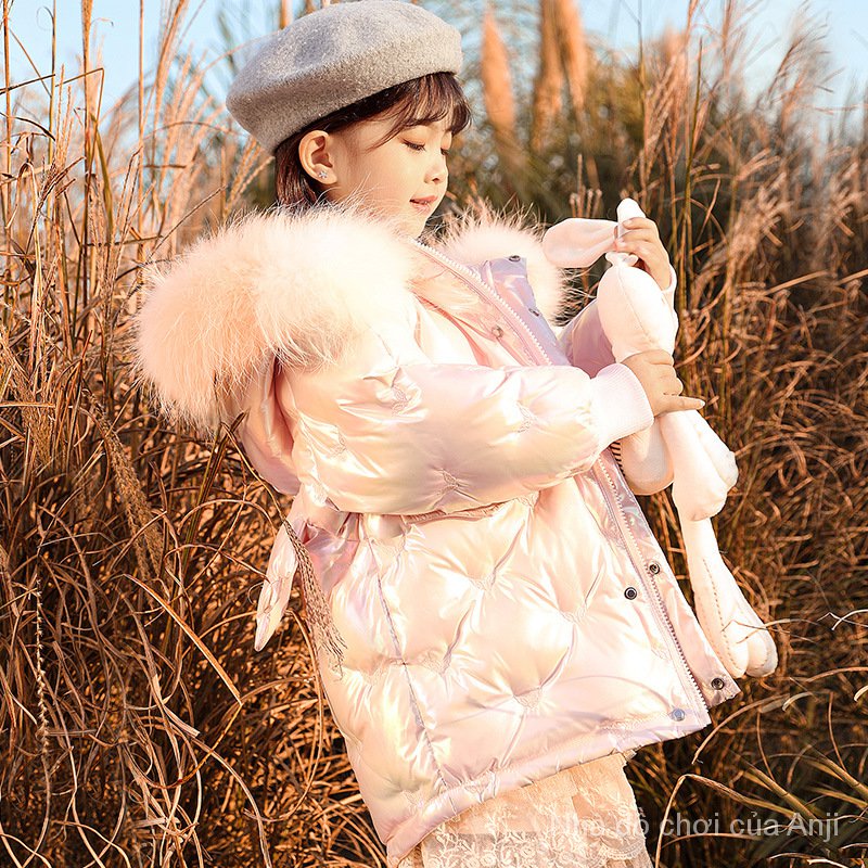 Kids Girls Long Coat Kids Baby Thick Winter White Duck