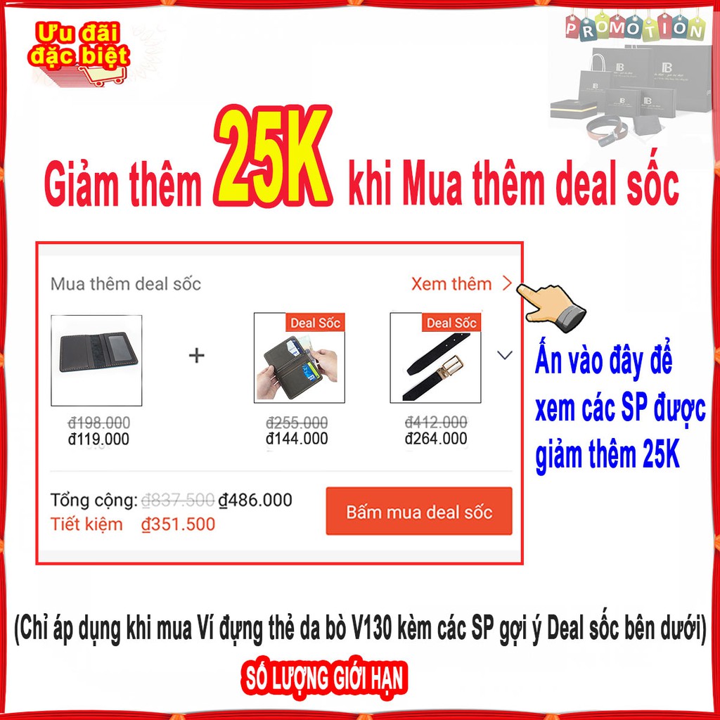 Ví đựng thẻ da bò V130, ví nam mini da thật, khâu tay thủ công, ví nam mini đường chỉ tinh tế, bảo hành 12 tháng