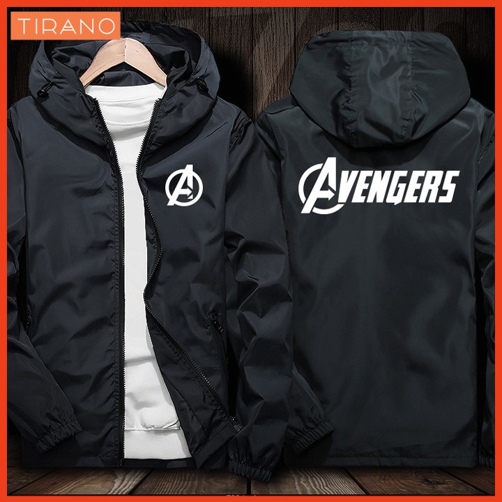 Siêu đẹp Áo khoác nam đẹp 2 lớp có nón in logo Avengers AKD31 còn hàng - Áo khoác dù