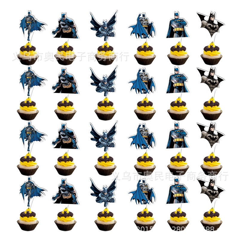 Set Bong Bóng Họa Tiết Batman Trang Trí Tiệc Sinh Nhật Cho Bé