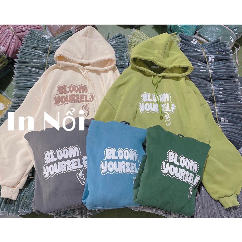 Áo hoodies mũ 2 lớp from rộng unisex BLOOM YOURSELF Sản Phẩm Đang Hót Nhất Năm 2022 - ZADOLA FASHION