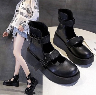 Giày boost chiến binh Lolita đế 3cm (Nhám, Bóng)