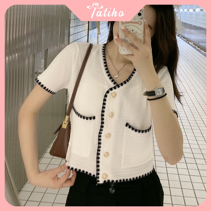 [Hàng Xịn, Giá Tốt]  ] Áo Kiểu  Cổ Chữ V, Dáng Rộng Thiết Kế Trẻ Trung Thời Trang Dành Cho Nữ Hottrend - Mã AK007