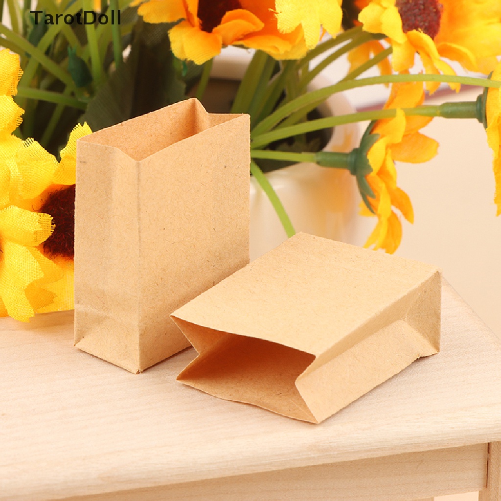 Bộ 5 Túi Giấy Đựng Bánh Tarot 1: 12 Trang Trí Nhà Búp Bê