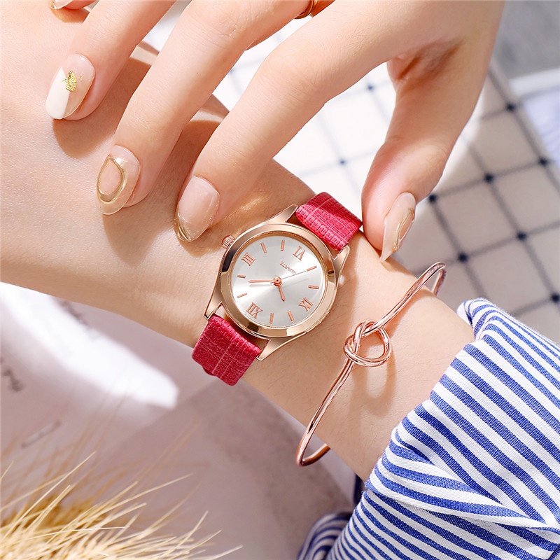 Đồng Hồ Đeo Tay Dây Da Thời Trang Cho Nữ