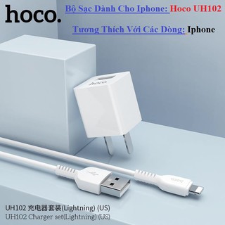 Bộ củ sạc nhanh hoco uh102 + cáp sạc lightning hoco cho iphone, ipad,...